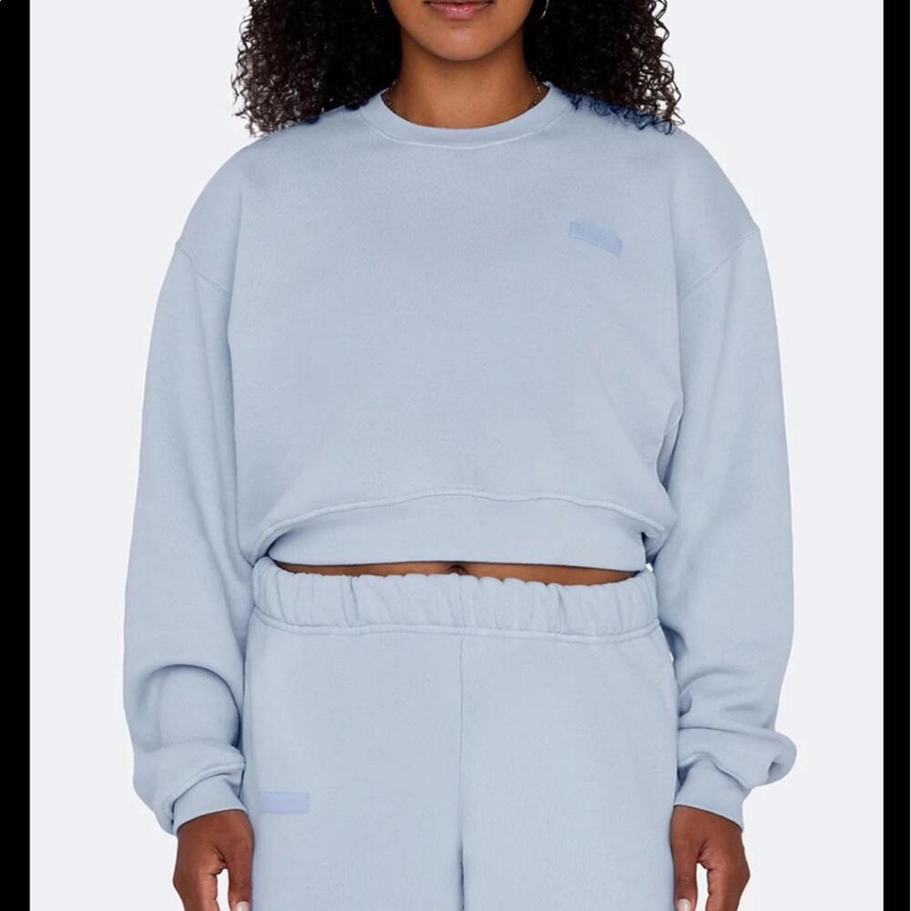 SET Active Cropped Pullover Sweatshirt Frost Medium